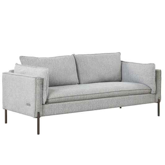 Modern Style 3 Seat Sofa Linen Fabric Upholstered Couch 76.2"