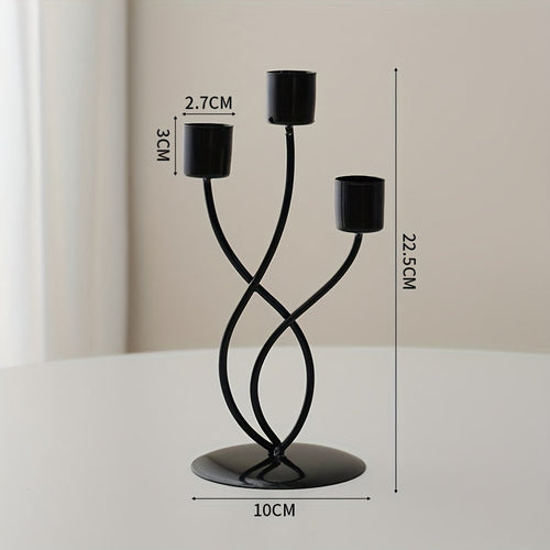 Chic European Iron Candlesticks for Romantic Dinners