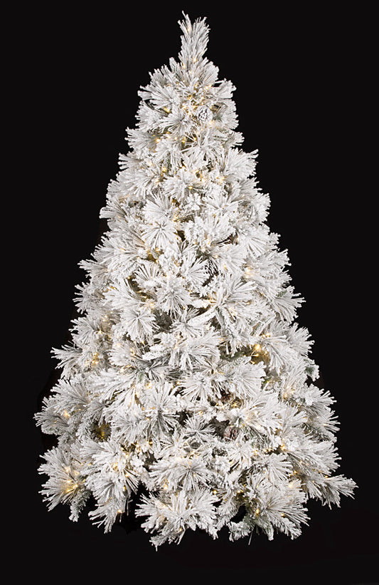 Autograph Foliages C-170204 7.5 ft. Flock Barvarian Pine