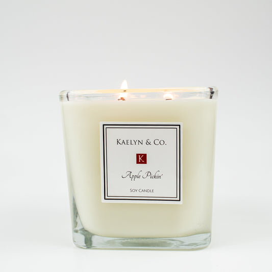 Apple Picking Large Cube Candle
