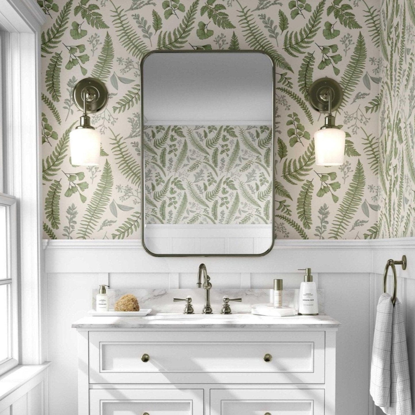Sample- Fun fern leaves wallpaper