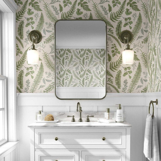 Sample- Fun fern leaves wallpaper