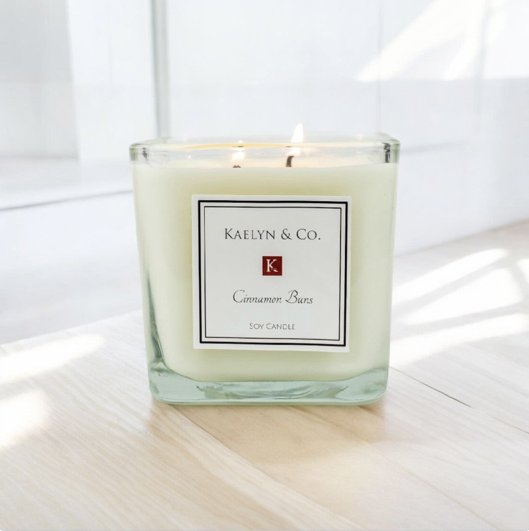 Cinnamon Buns Medium Cube Candle