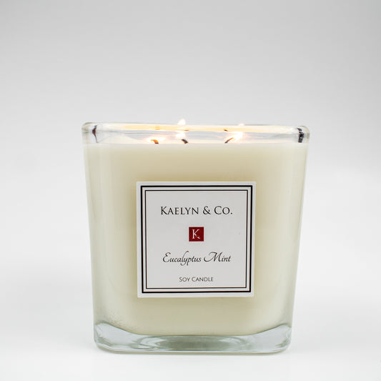 Eucalyptus Mint Large Cube Candle
