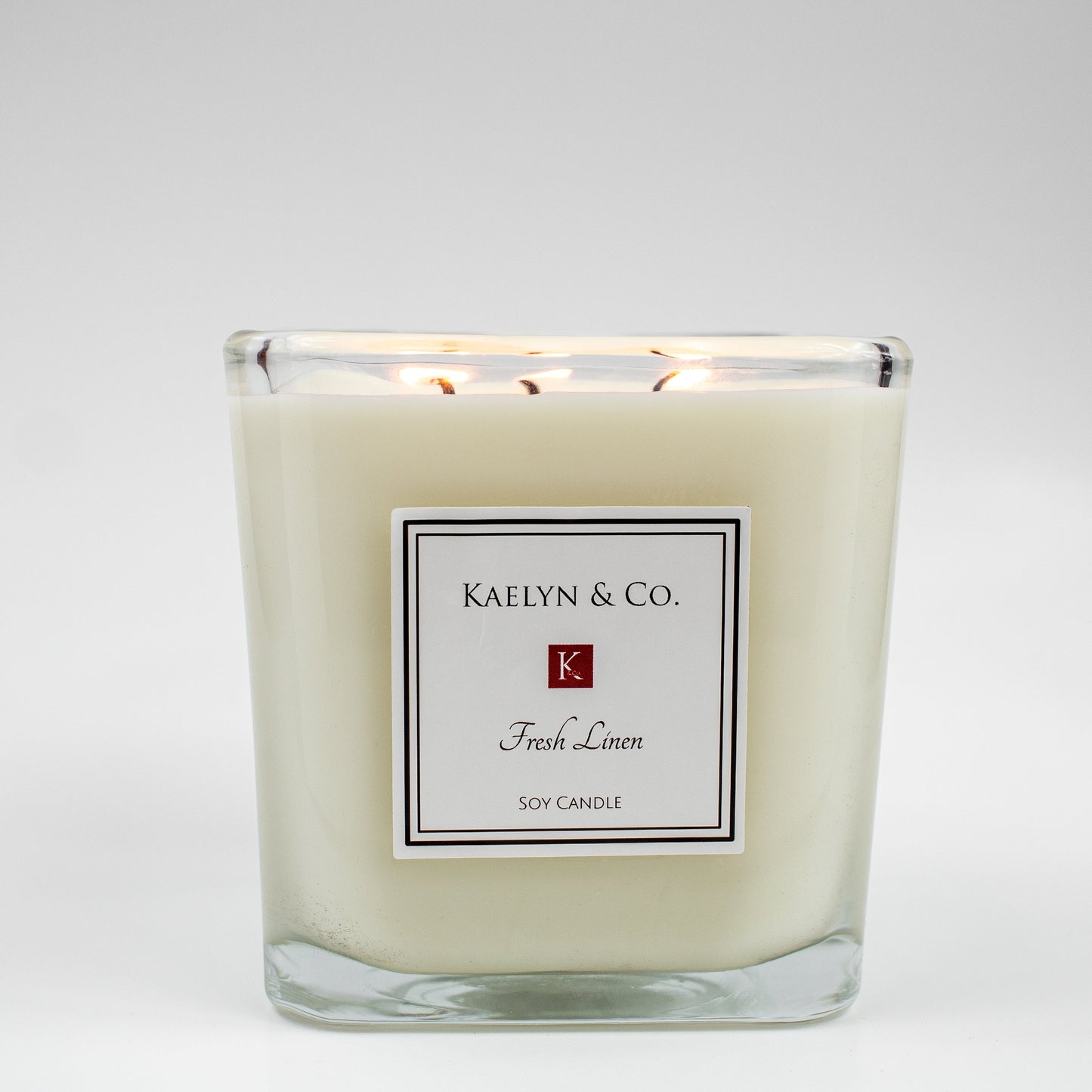 Fresh Linen Large Cube Candle