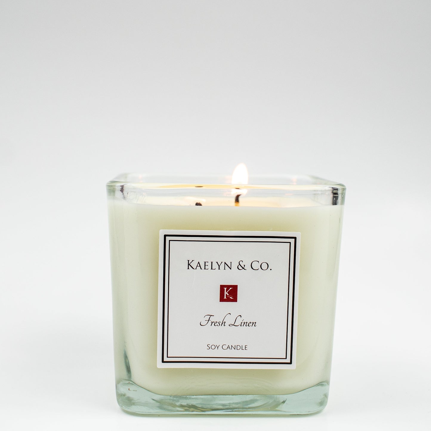 Fresh Linen Medium Cube Candle
