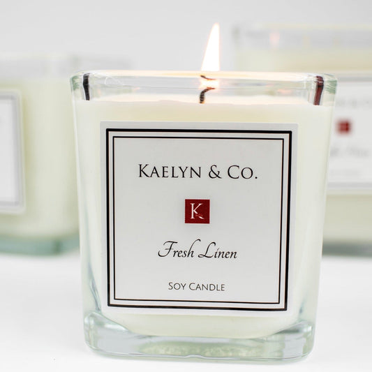 Fresh Linen Small Cube Candle
