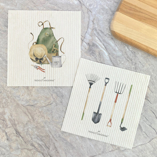 Garden Tools, Apron and Hat  - 2pk Swedish Dish Cloth