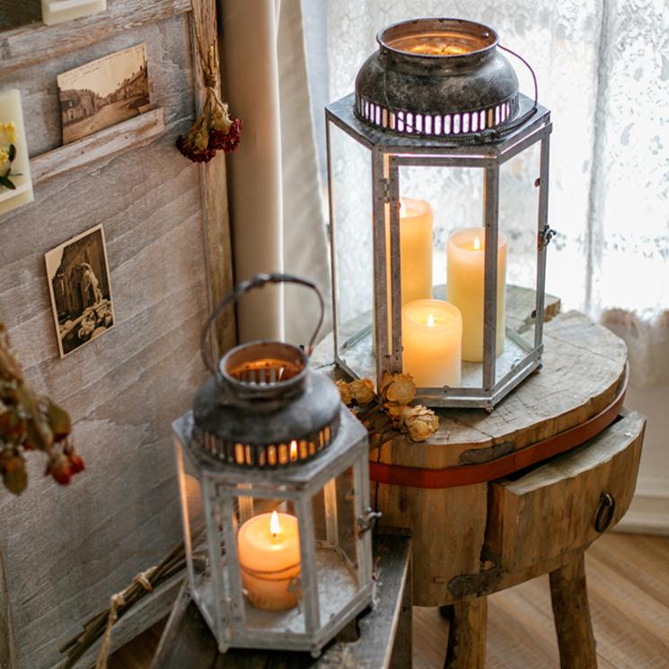 Metal Lantern Candle Holder