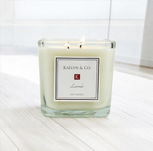Lavender Medium Cube Candle