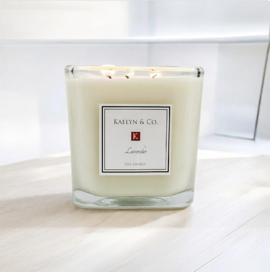 Lavender Large Cube Candle