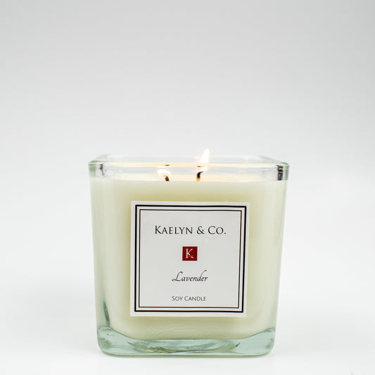Lavender Medium Cube Candle