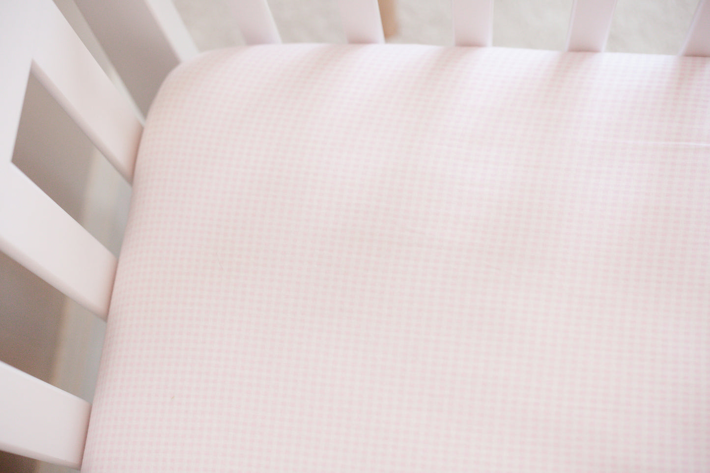 SheetWorld Fitted Cradle Sheet - 100% Cotton Jersey - Pink Gingham,