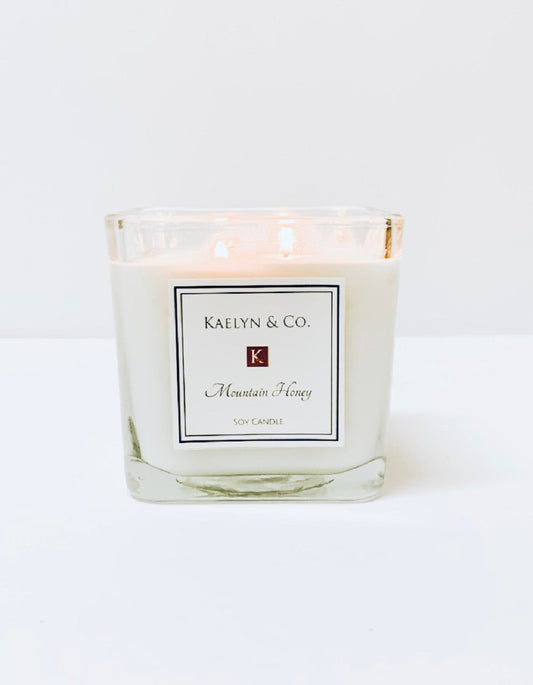 Mountain Honey Medium Cube Candle