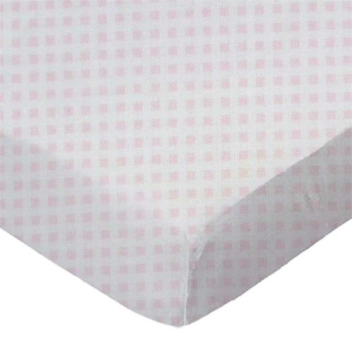 SheetWorld Fitted Cradle Sheet - 100% Cotton Jersey - Pink Gingham,