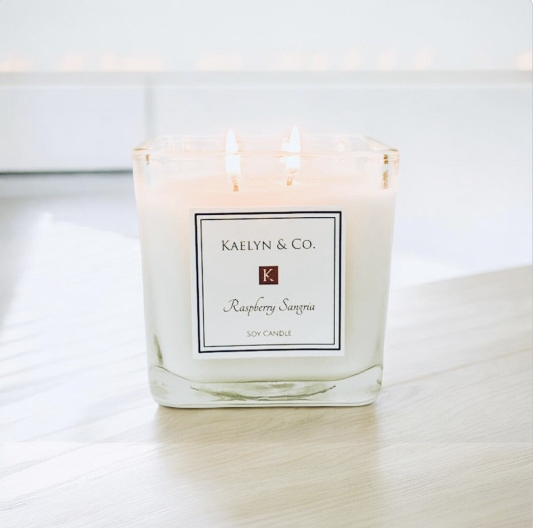 Raspberry Sangria Medium Cube Candle