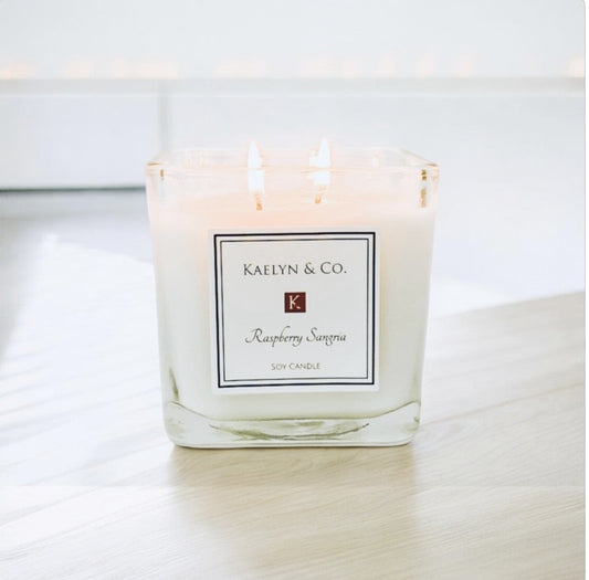 Raspberry Sangria Medium Cube Candle