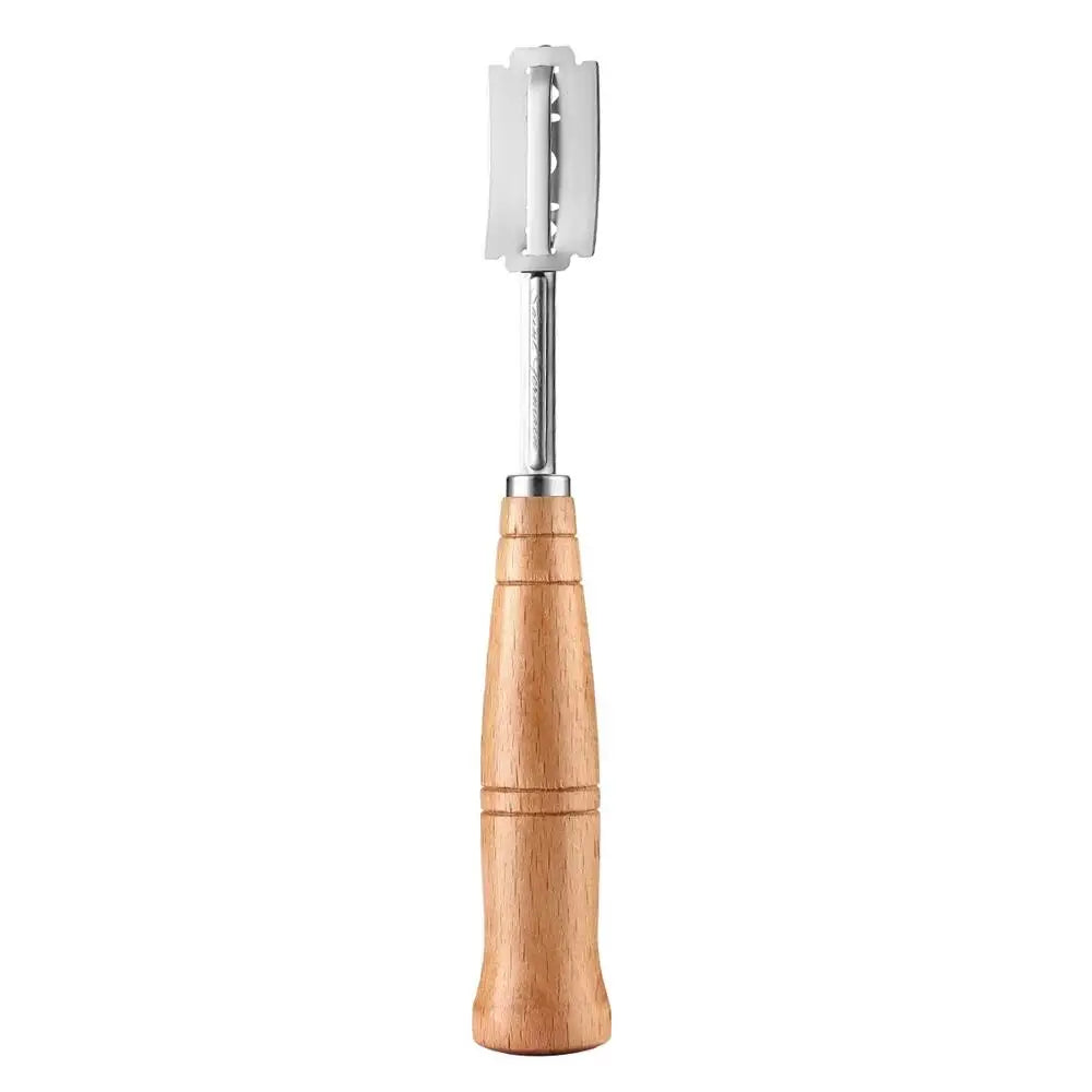 Wooden Handle Sourdough Bread Lame Slashing Tool with 5pcs Blades