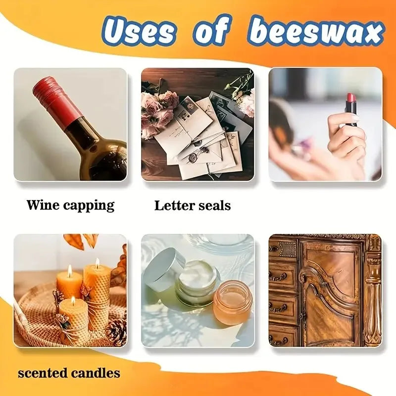 4/8pcs Pure Beeswax Blocks, High-Quality Waxing Material, for DIY