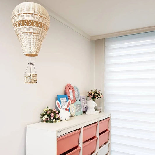 Rattan Hot Air Balloon Decor Hand-woven Wall Hanging Decor Handmade