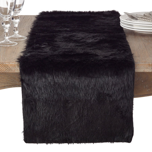 Rectangle Juneau Faux Fur Table Runner 15 x 72 in.