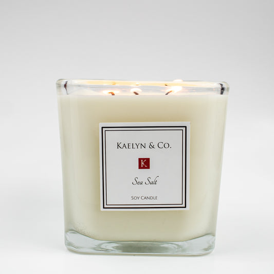 Sea Salt Large Cube Candle