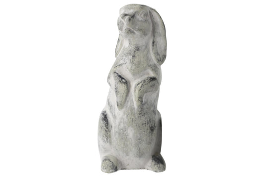 Cement Rabbit Statue, Natural Gray