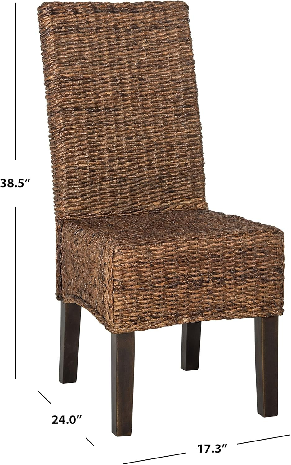 Home Collection Avita Natural Wicker 18-Inch Dining Chair