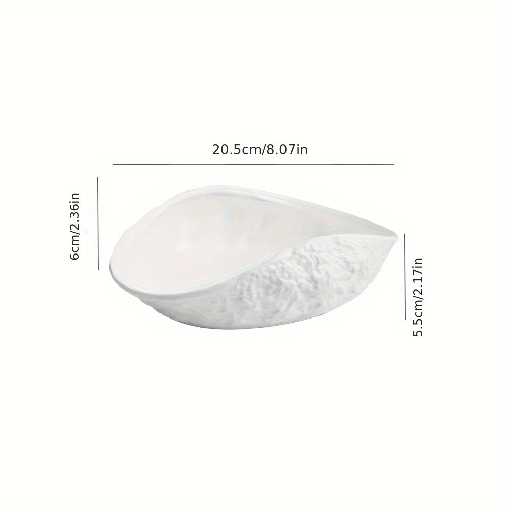 Elegant ShellShaped Ceramic Dish Ideal for Seafood