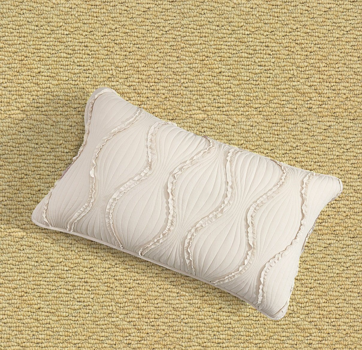 DaDa Bedding Soft Charming French Country Ruffles Quilted Cotton