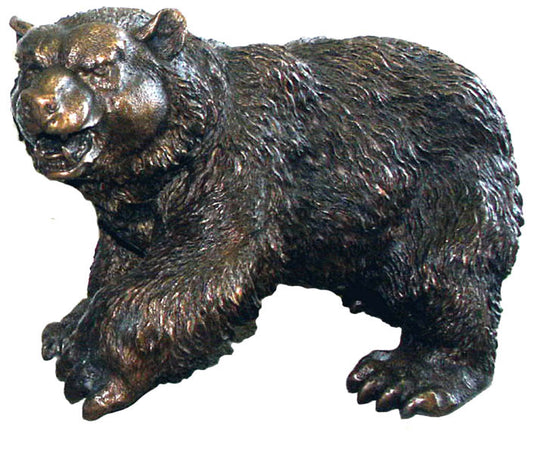 Bronze Walking Bear 15"W x 8"H x 7"D
