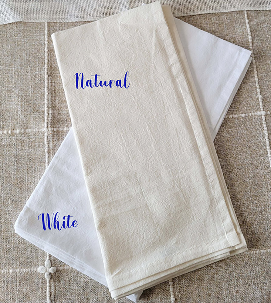 California poppy tea towel, Poppy flowers flour sack towel, cotton