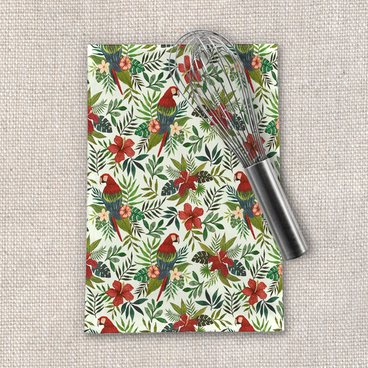 Tropical Parrot Tea Towel
