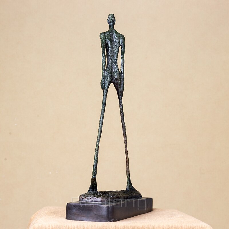 Bronze Walking Man Statue