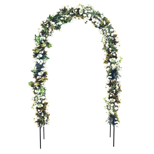 78"H x 45"W Metal Garden Arch Trellis; Adjustable Arbor Trellis for