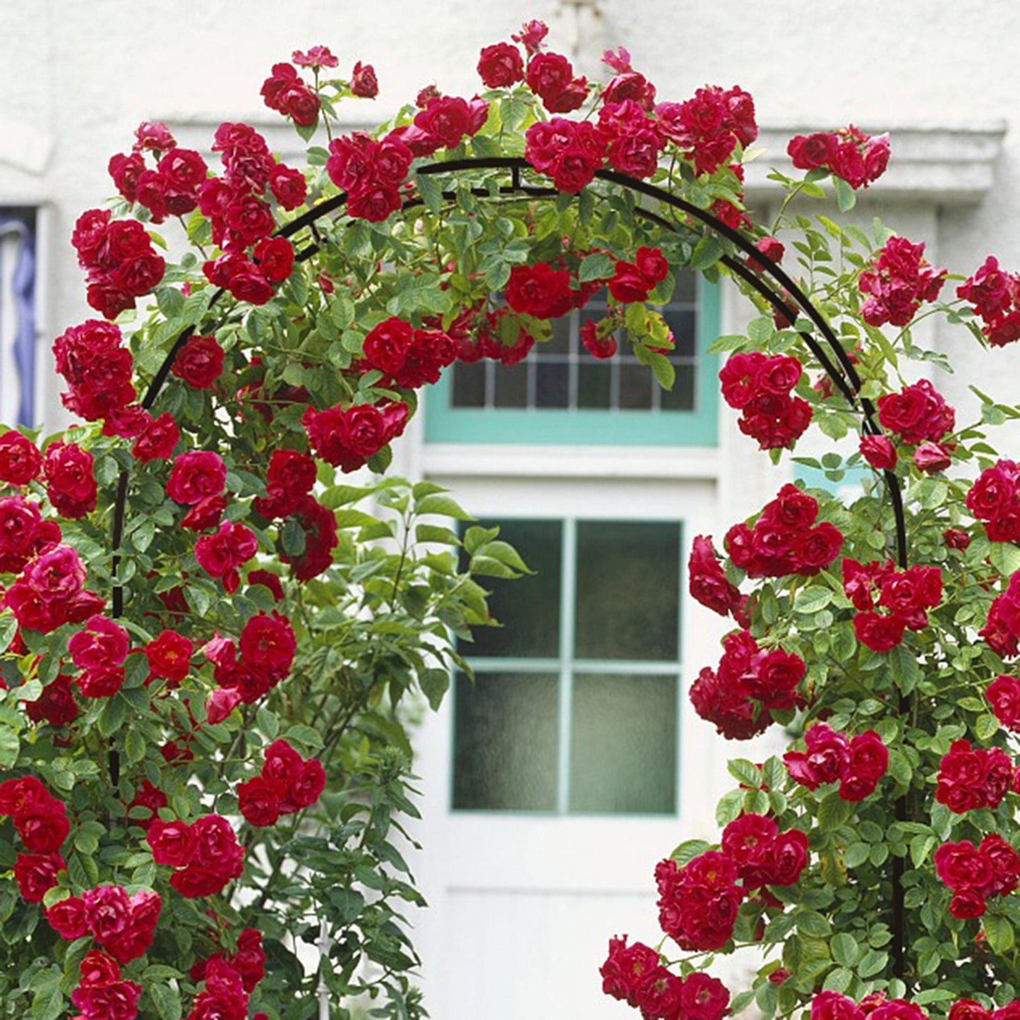 78"H x 45"W Metal Garden Arch Trellis; Adjustable Arbor Trellis for