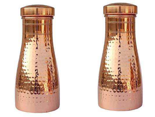 Pot Copper Water Bottle 1 Ltr Pack of 2