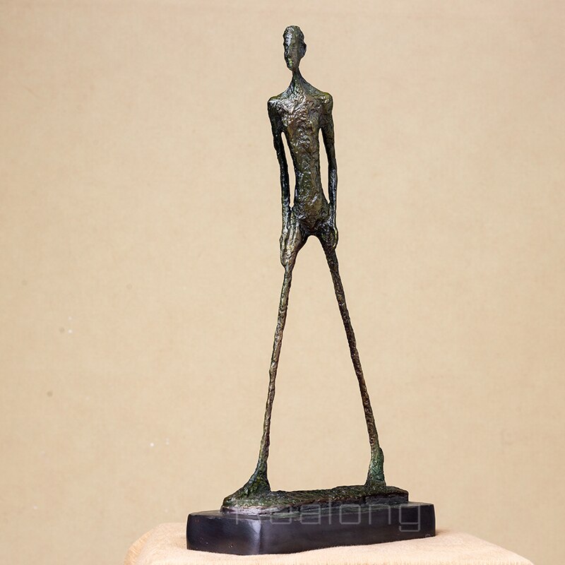 Bronze Walking Man Statue