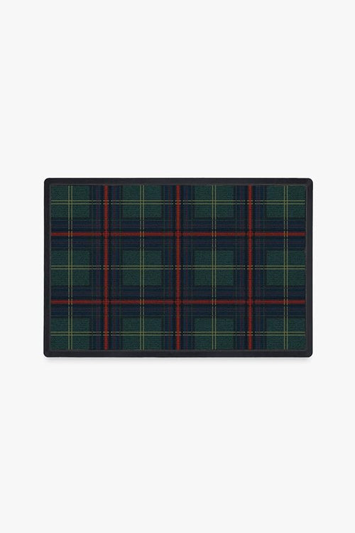 Winter Tartan Evergreen Doormat